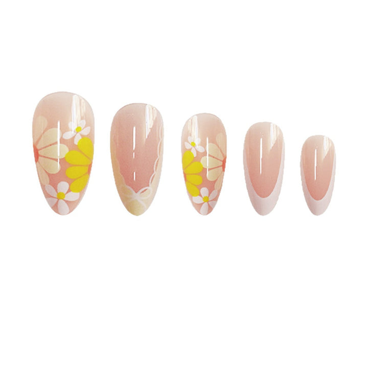 Detailed Floral Press-On Nails Bowlift