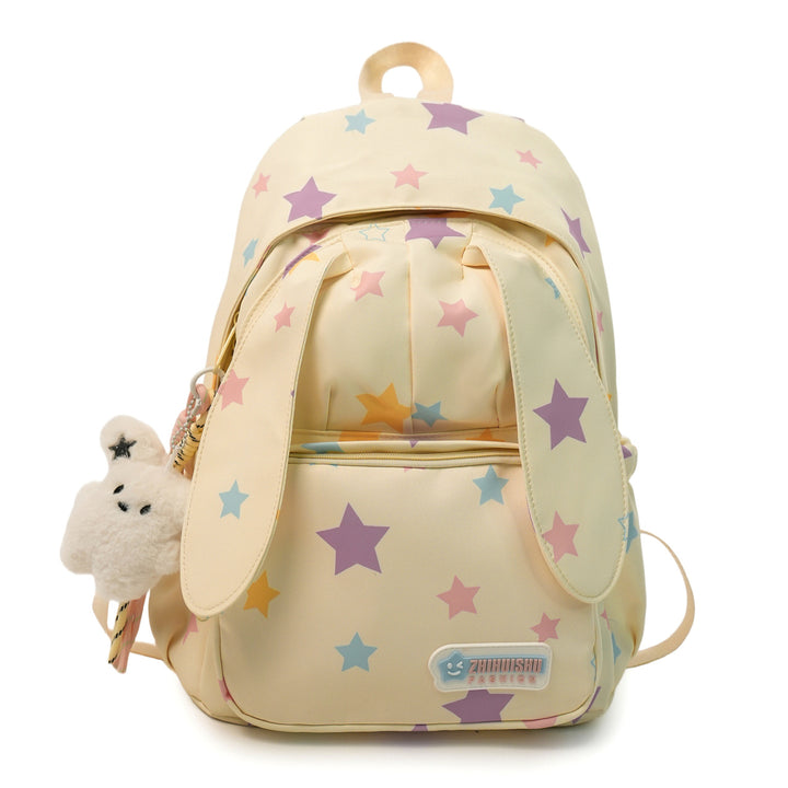 Cute Animal Ears Star Print School Backpack Bowlift
