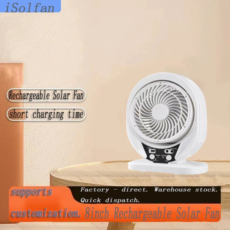 Women portable solar fan with rechargeable battery and short charging time Bowlift