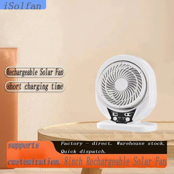 Women portable solar fan with rechargeable battery and short charging time Bowlift