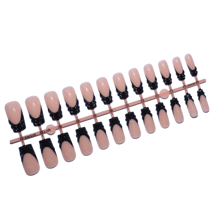 Premium Artificial Nails with Elegant Ribbons Bowlift