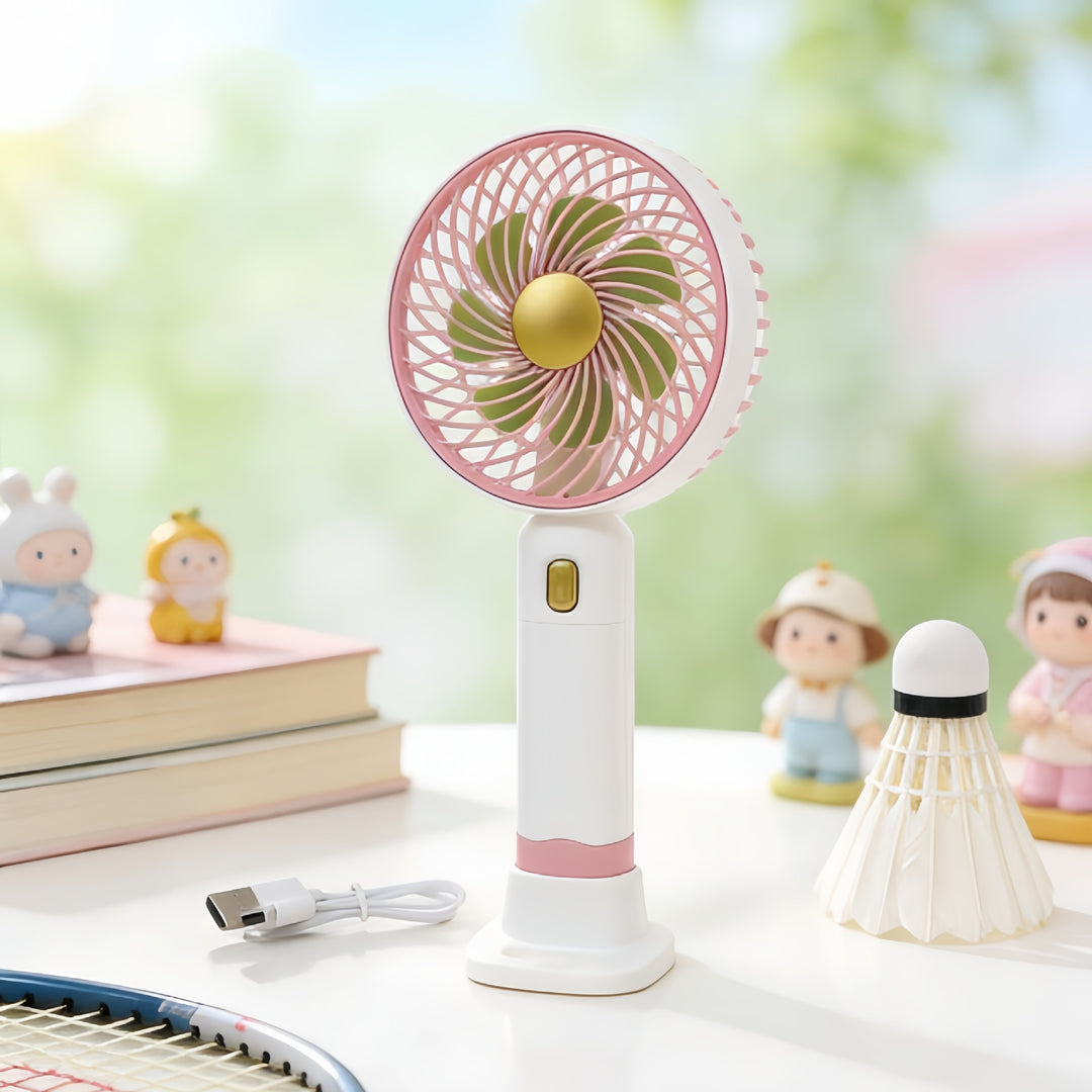 Ladies Portable Handheld Fan with Variable Speed Mode Bowlift