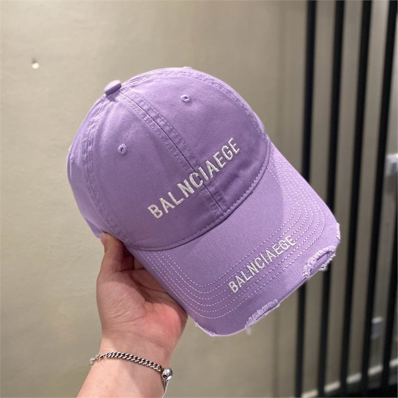 Men's Distressed Adjustable Baseball Cap Bowlift