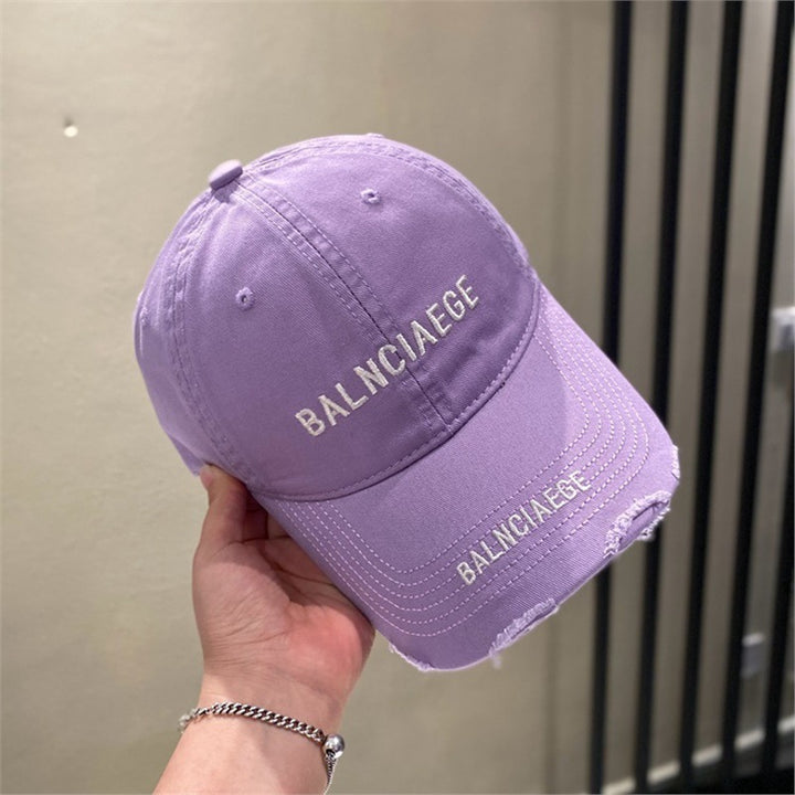 Men's Distressed Adjustable Baseball Cap Bowlift