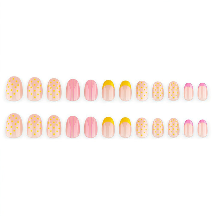 Artificial nails with modern patterns and elegant accents Bowlift