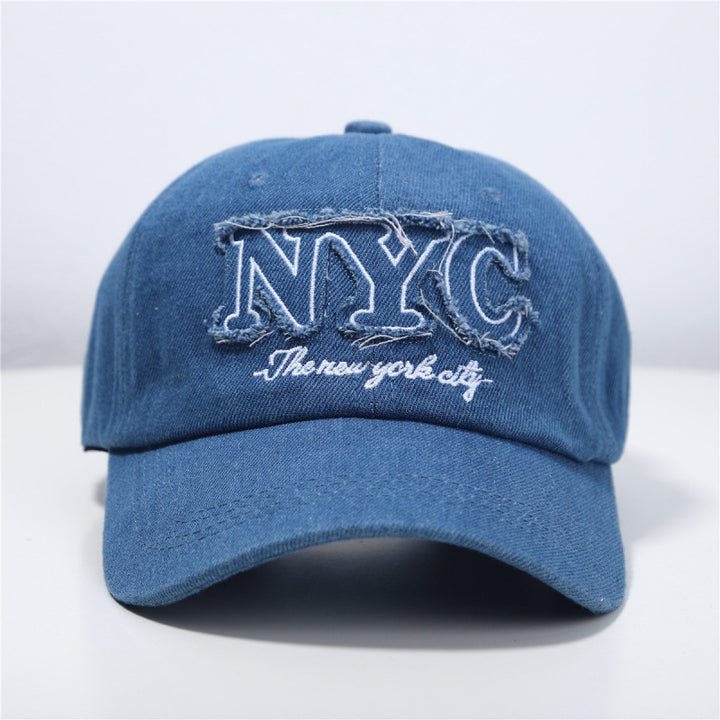 Women's Distressed Denim Baseball Cap Bowlift 1784084140