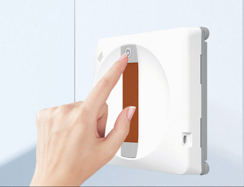 robotic window cleaner with dual water spray system and microfiber pads Bowlift