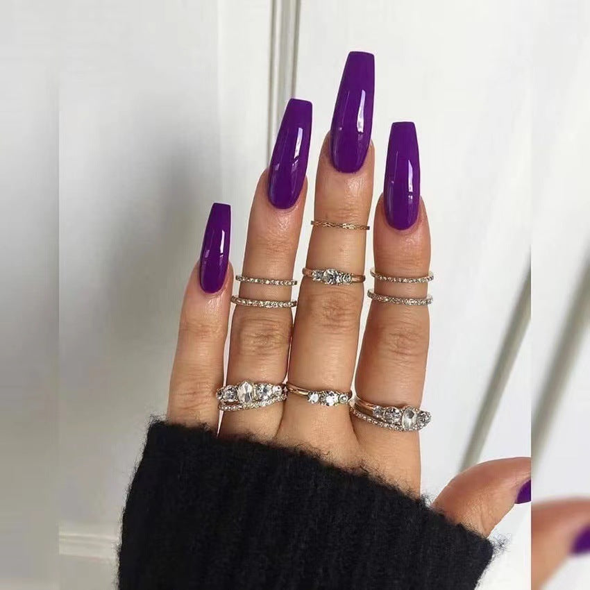 Acrylic Nail Set with Modern Design and High Gloss Finish Bowlift
