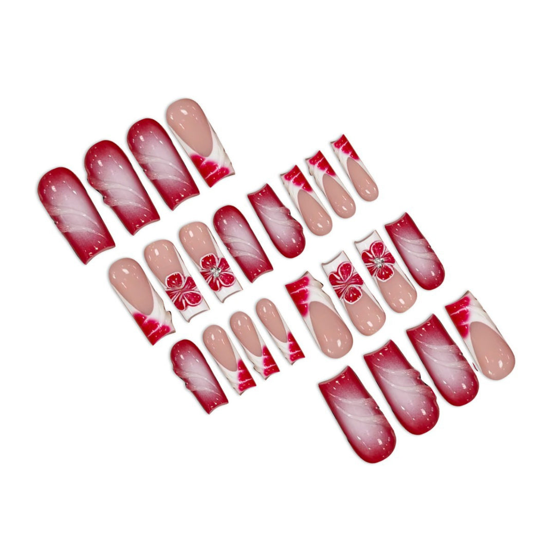 Floral and Artistic Press-On Nail Art Bowlift