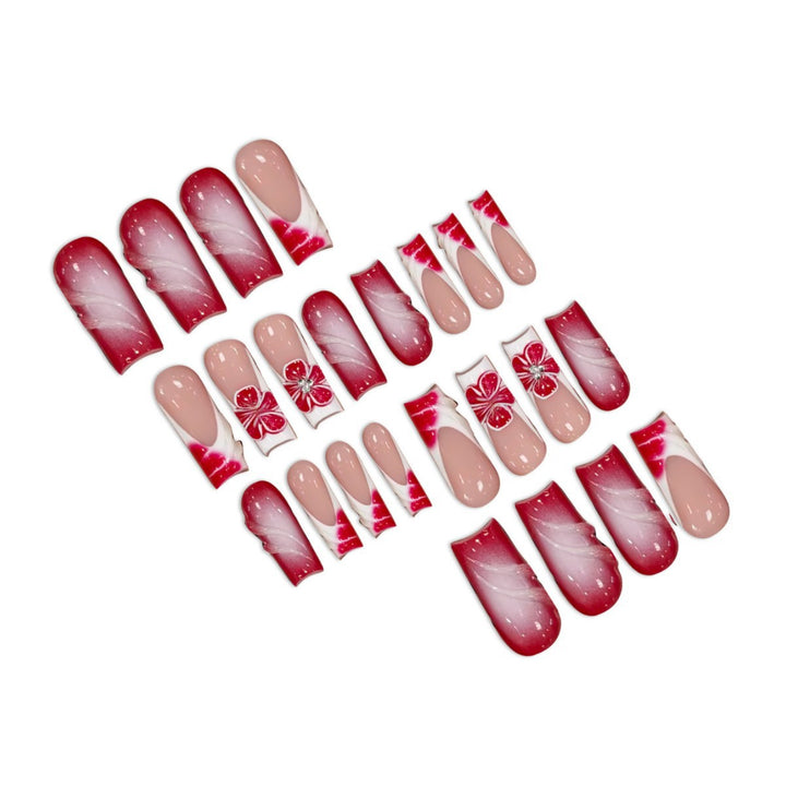 Floral and Artistic Press-On Nail Art Bowlift
