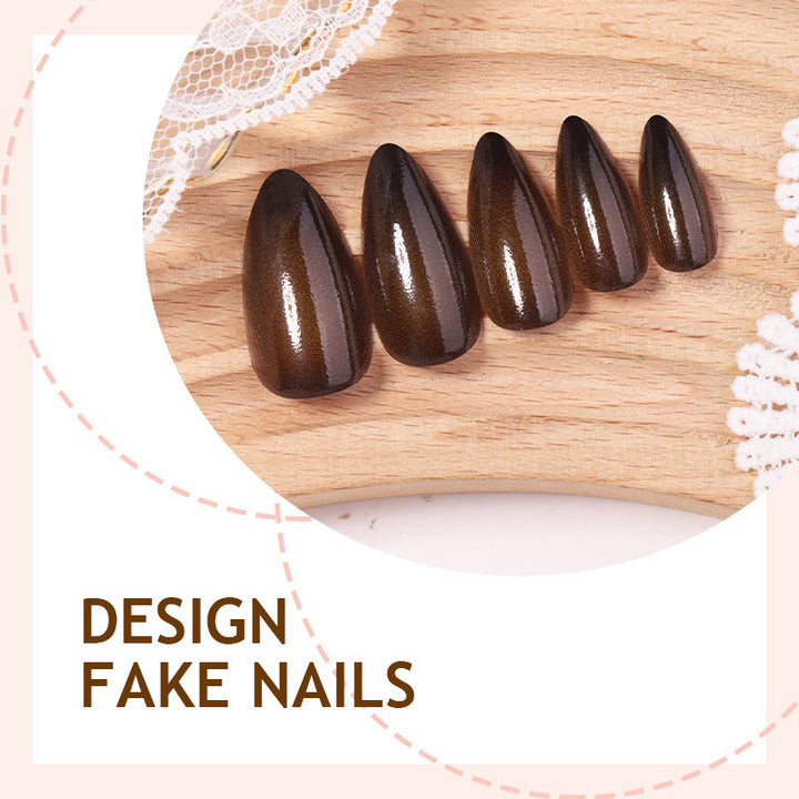 Artificial nail set with elegant drop shapes Bowlift