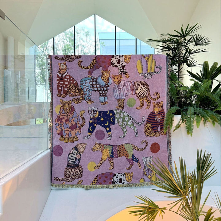 Artistic Animal Print Throw Blanket