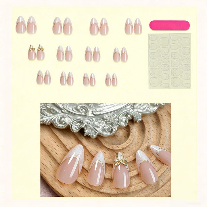 Decorative Stiletto Press-On Nails Bowlift