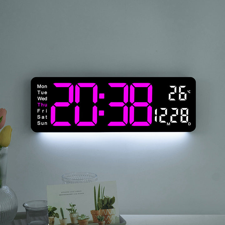 Digital LED Alarm Clock with Temperature and Day of the Week Display Bowlift