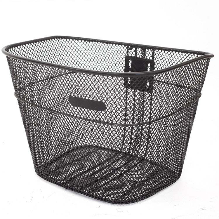 ventilated steel mesh bicycle front basket with quick-release bracket Bowlift