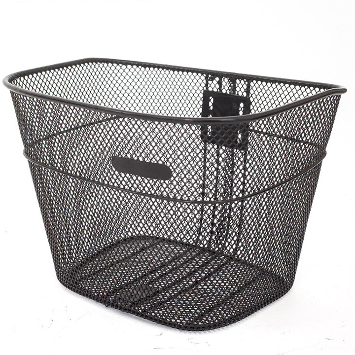 ventilated steel mesh bicycle front basket with quick-release bracket Bowlift