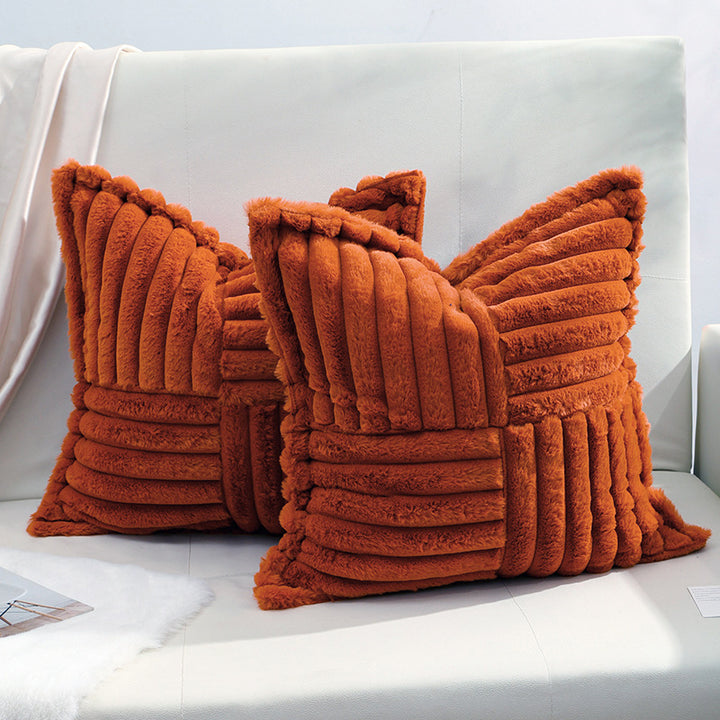 Textured Plush Decorative Cushion