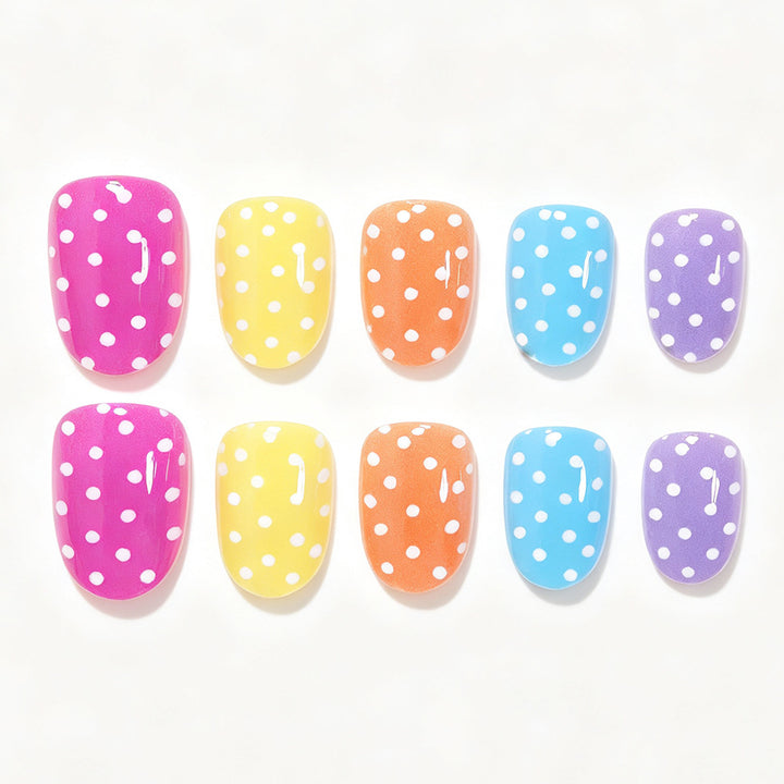 Playful Polka Dot Nail Wraps Bowlift