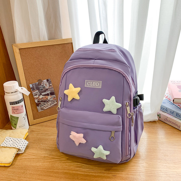 Decorative Plush Star Backpack