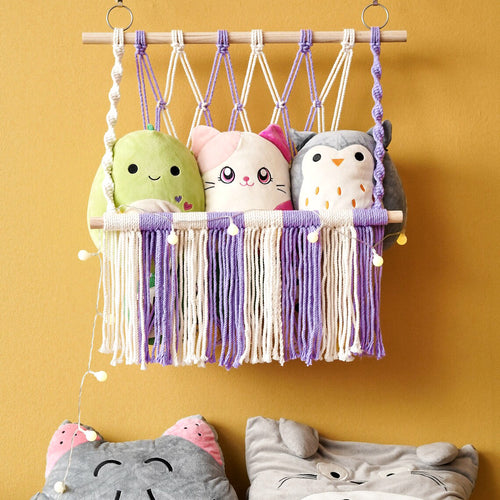 Handwoven wall hanging in boho style