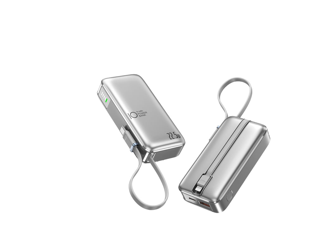 Portable power bank with fast USB-C charging function and integrated LED display Bowlift
