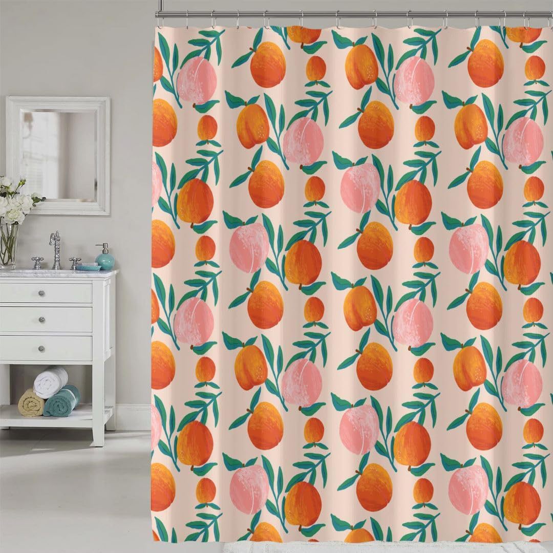 Floral Shower Curtain Bowlift