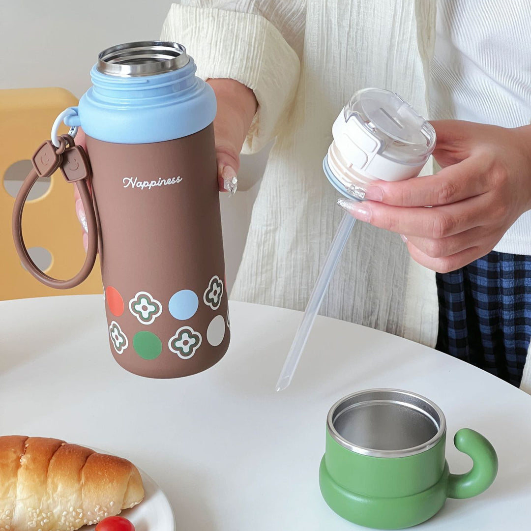 Women's Insulated Drinking Container with Cheerful Design Bowlift