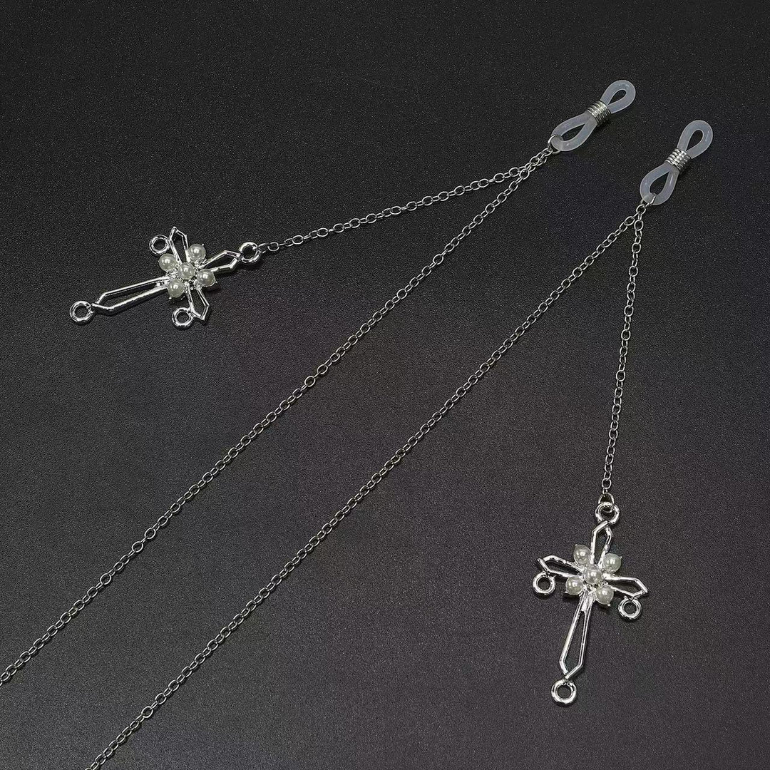 Cross Pendant Chain Earrings Bowlift