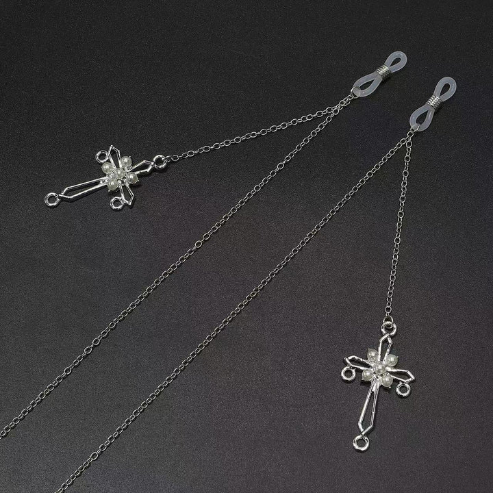 Cross Pendant Chain Earrings Bowlift