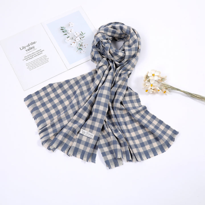 Ladies comfortable check scarf Bowlift