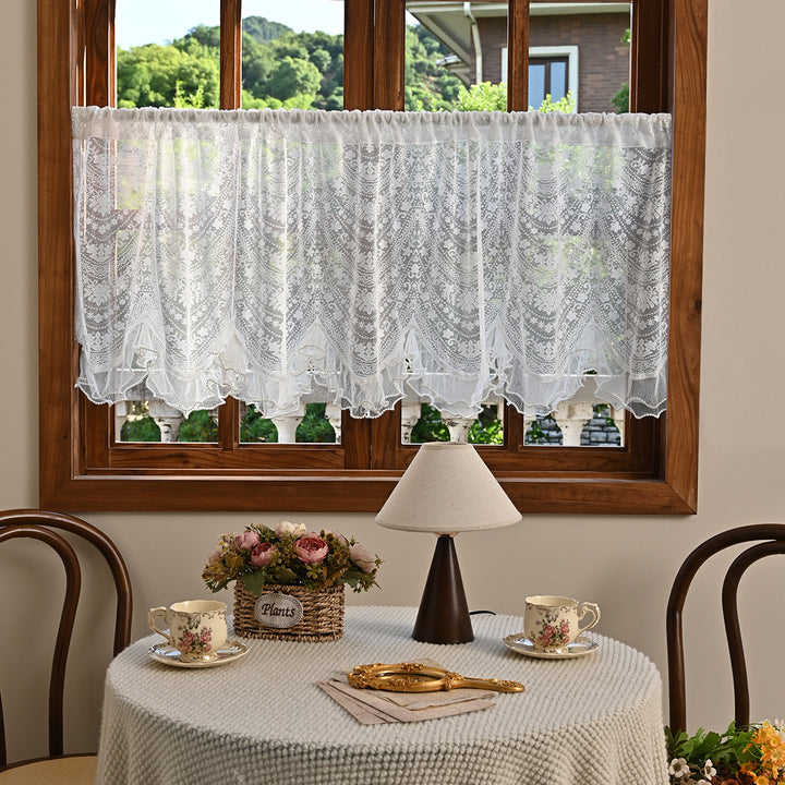 Elegant Sheer Lace Window Curtain