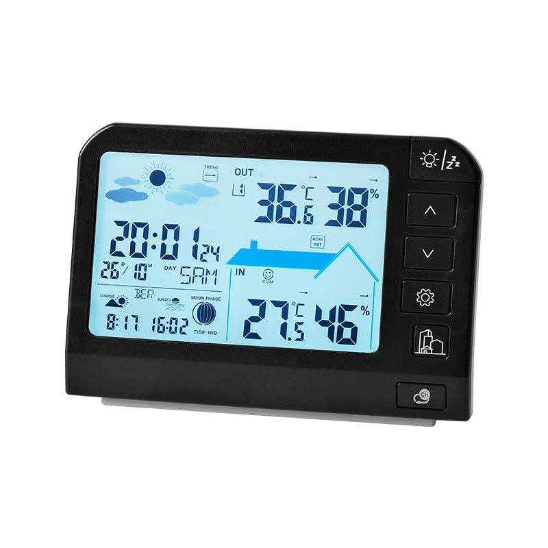 Digital Weather Alarm Clock with Multifunctional Display Bowlift