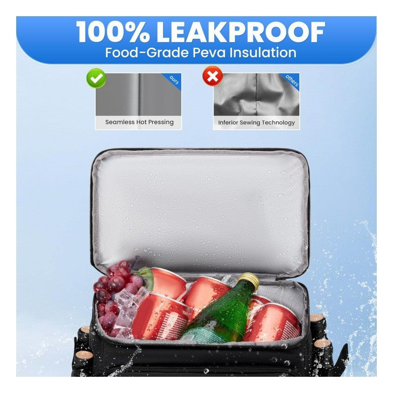 Cool backpack with insulated compartments and bottle holders Bowlift