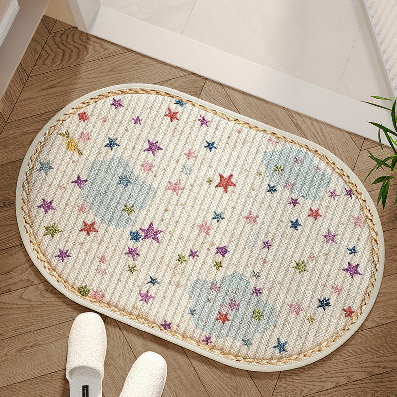 Cozy Star-Patterned Bath Mat Bowlift