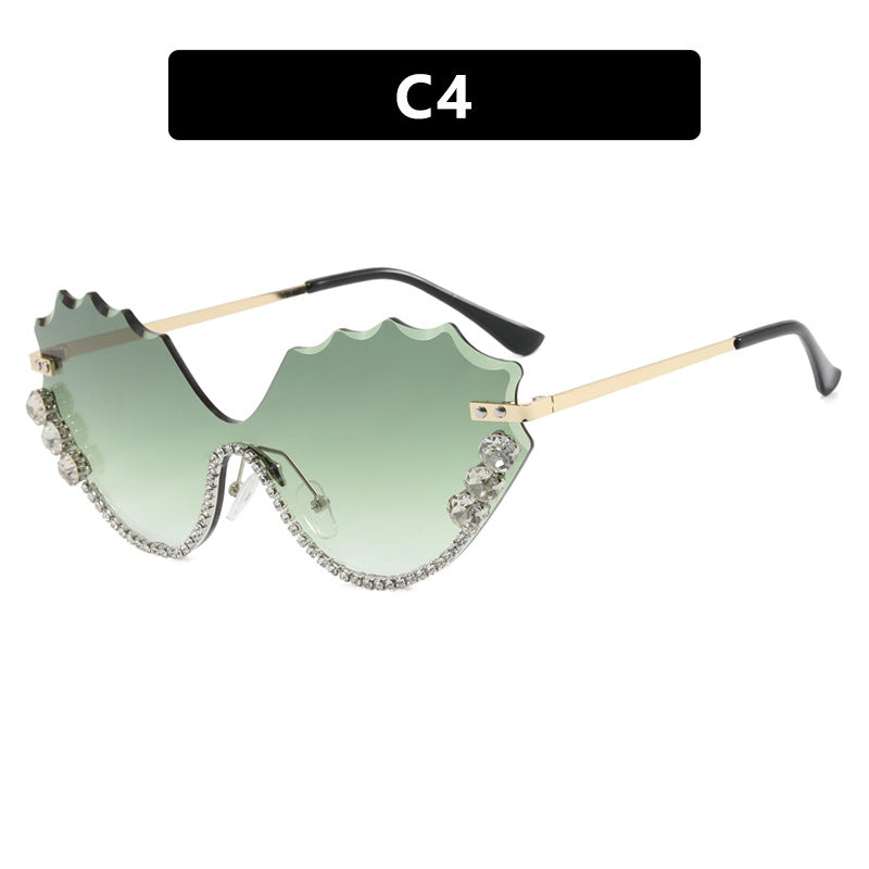 Women's extravagant sunglasses with sparkling accent and unique design Bowlift