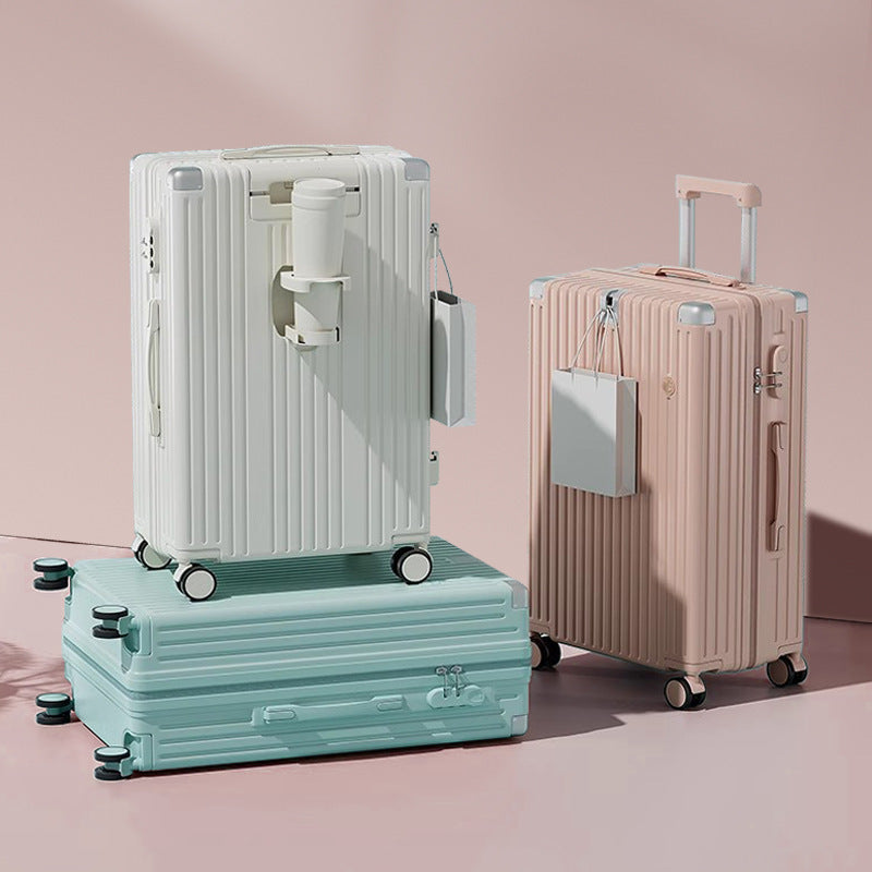 Unisex Textured Lightweight Spinner Luggage Bowlift