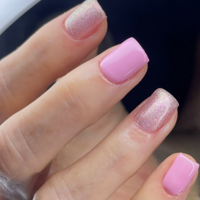 Decorative Press-On Nail Set with Glitter Accents Bowlift