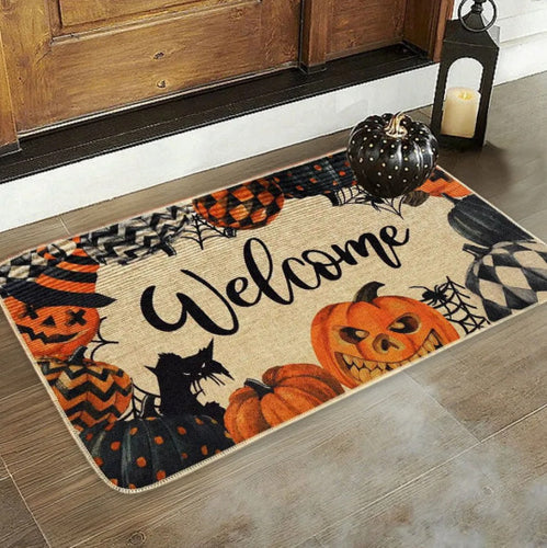 Halloween-Themed Decorative Welcome Mat