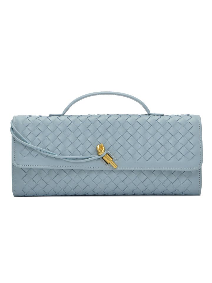 Woven Leather Clutch Bowlift