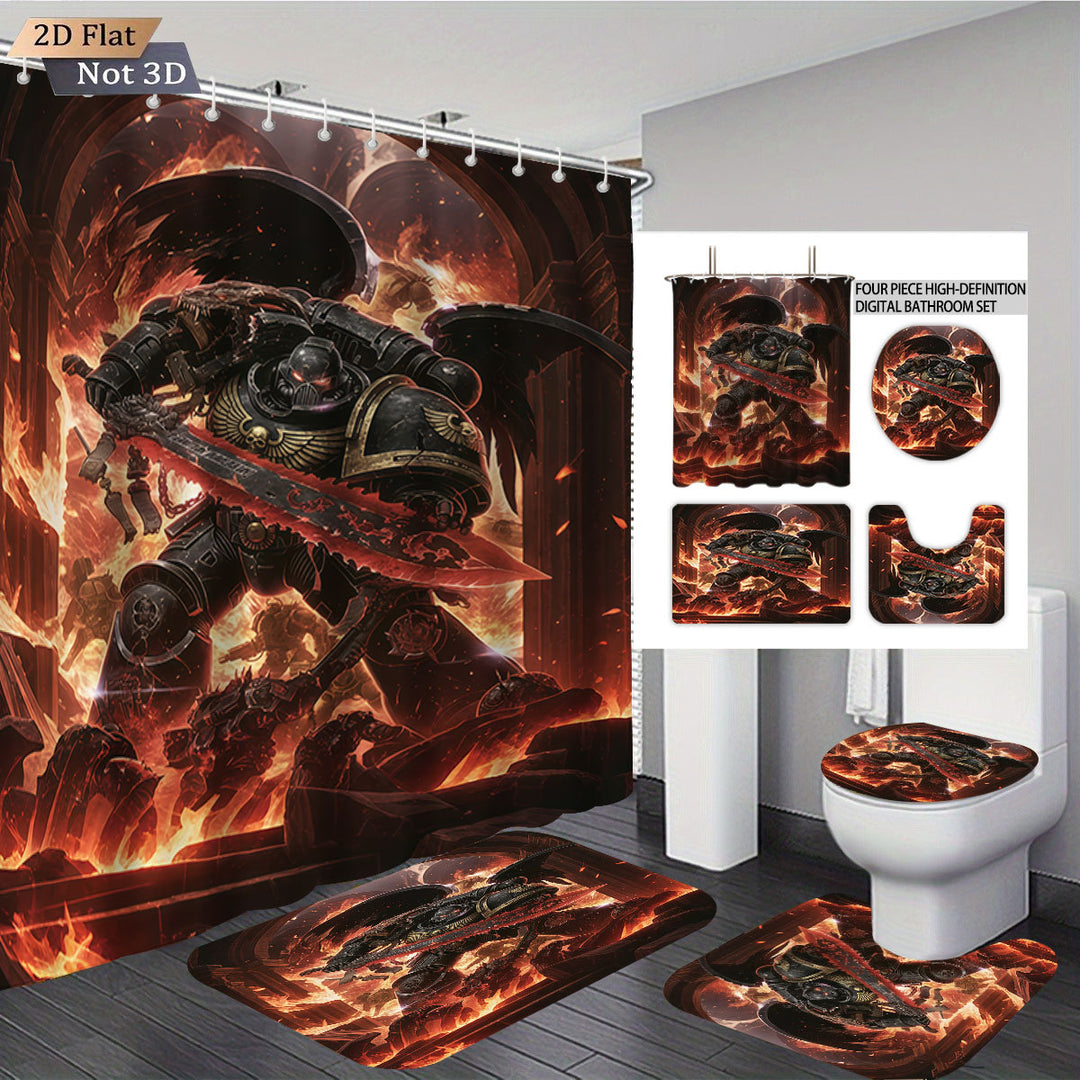 Digital Fantasy-Themed Bathroom Decor Set Bowlift