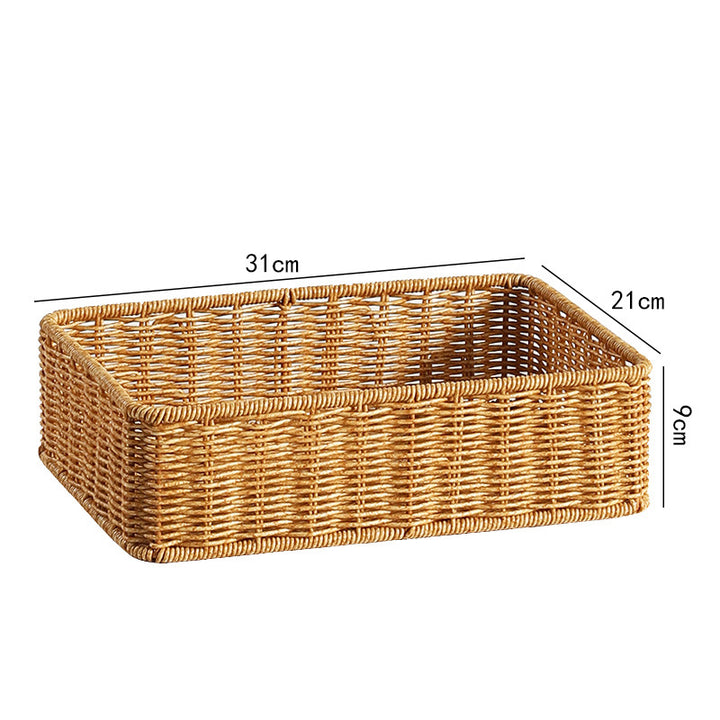 Handcrafted Wicker Storage Tray Bowlift