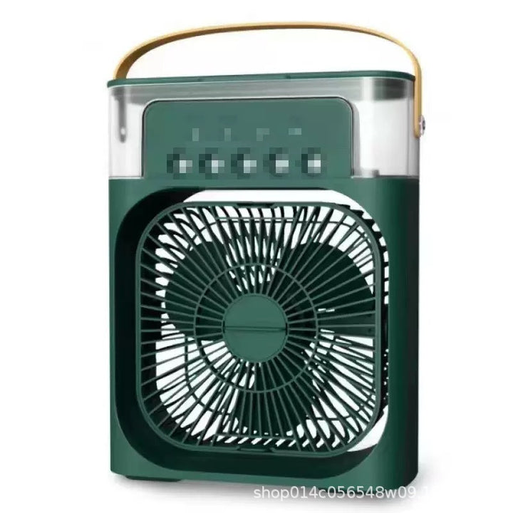Unisex portable battery fan with integrated water misting and carrying handle Bowlift