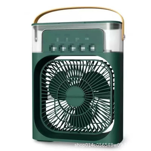 Unisex portable battery fan with integrated water misting and carrying handle Bowlift
