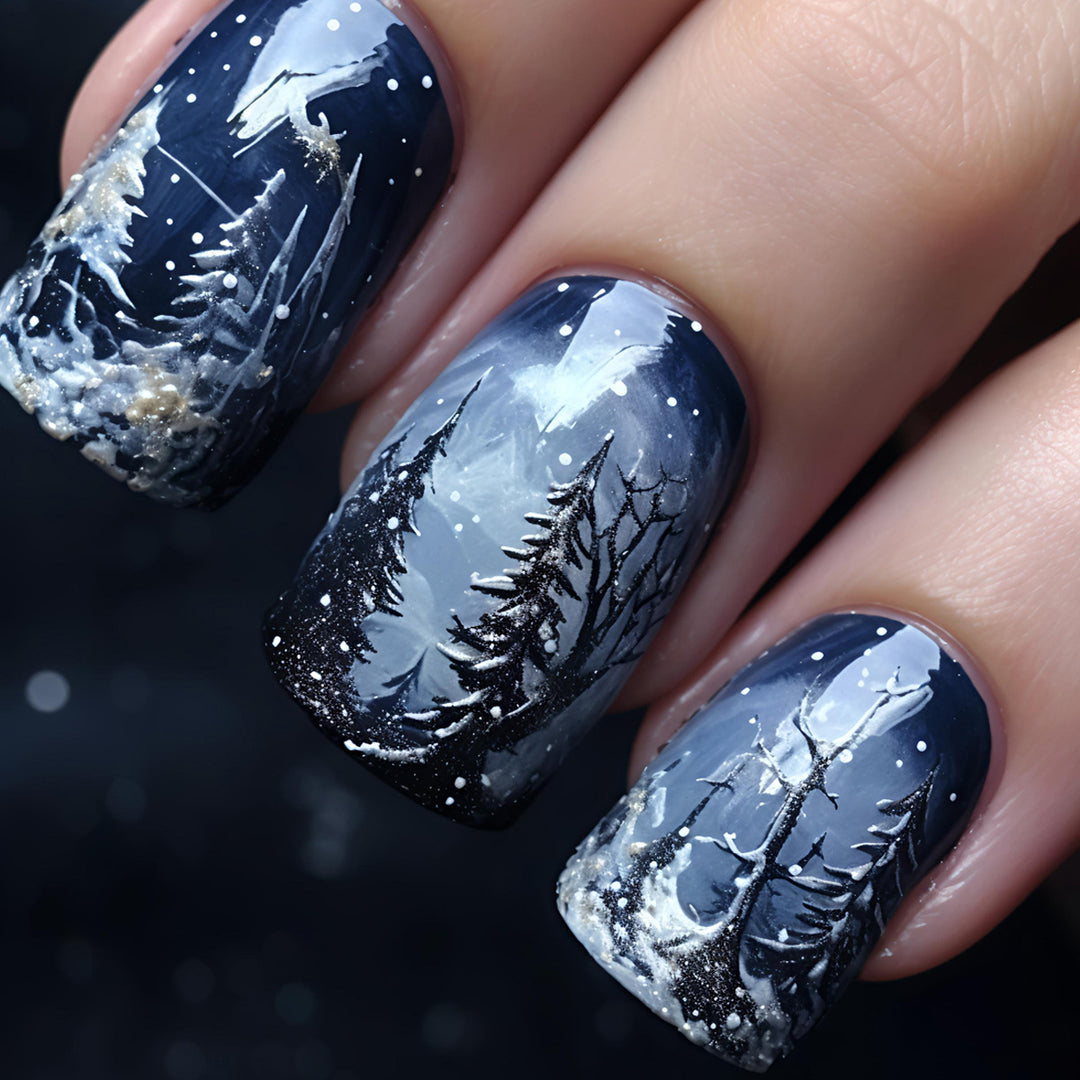Creative Winter Nail Design Bowlift