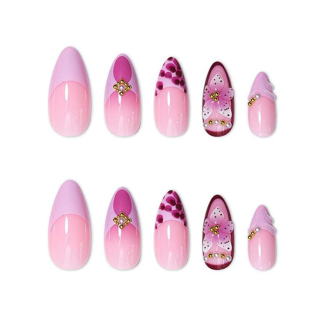 Premium Floral Nail Art Extensions Bowlift