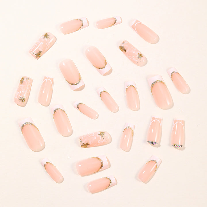 Elegant Marble Nail Art Extensions Bowlift