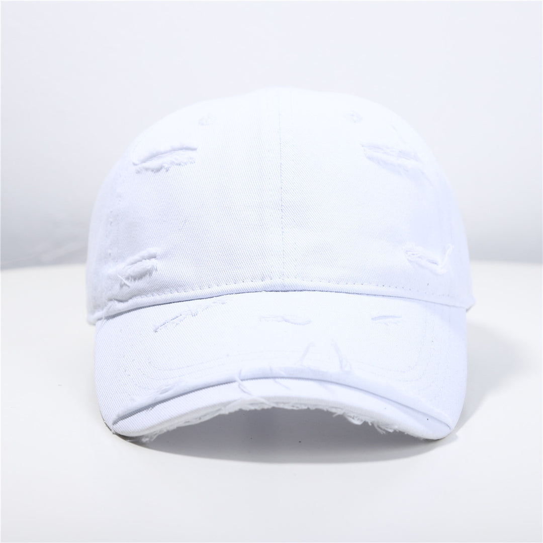 Men's Distressed Classic Cotton Baseball Cap Bowlift