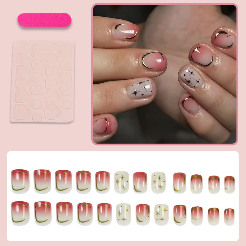 Artificial nail set with elegant rose accents Bowlift