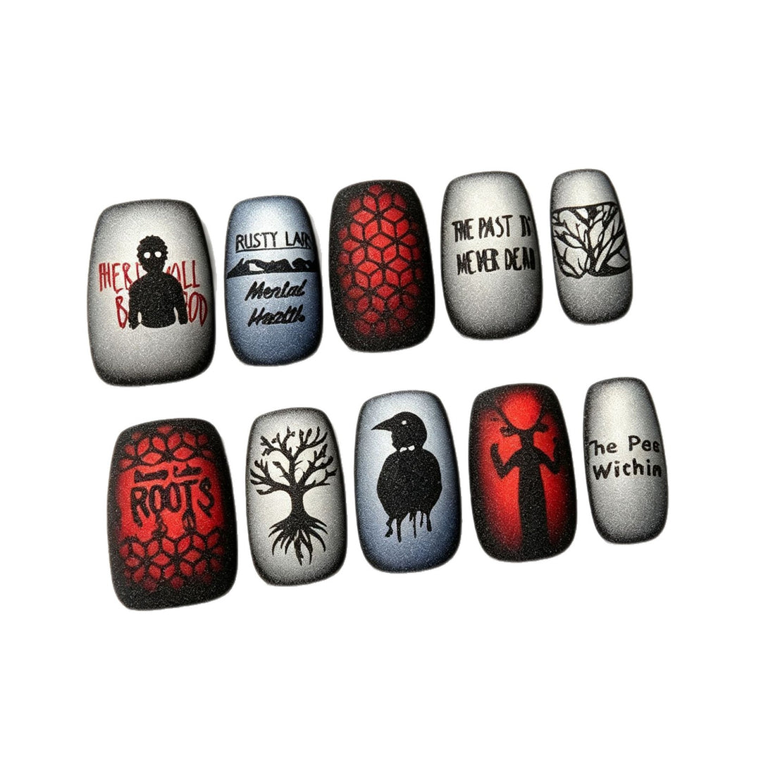 Artistic Themed Press-On Nail Set Bowlift