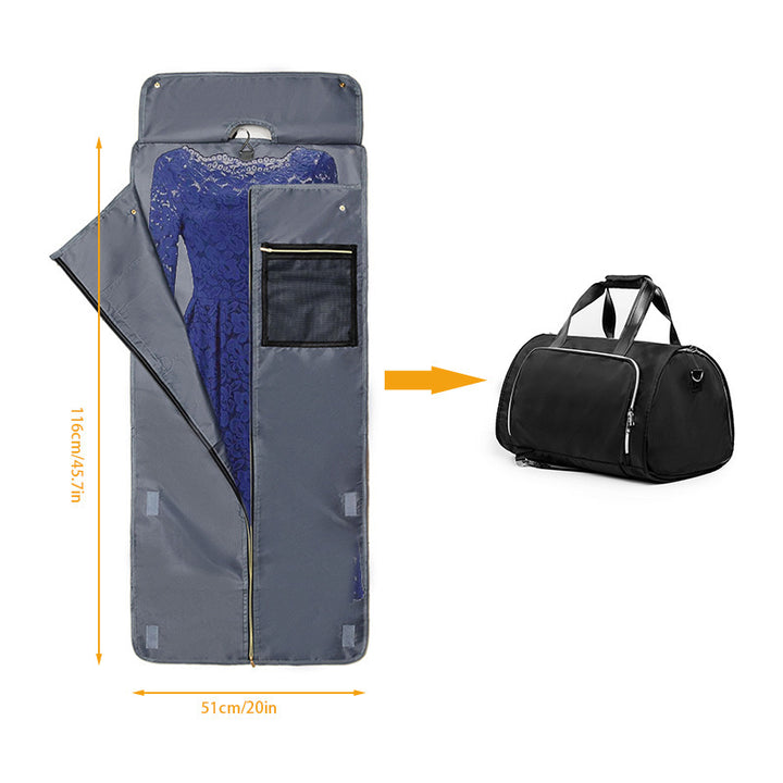 Elegant Travel Bag with Integrated Clothing Protection Bowlift